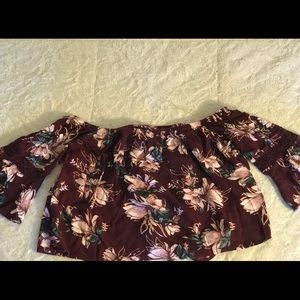 Floral off the shoulder